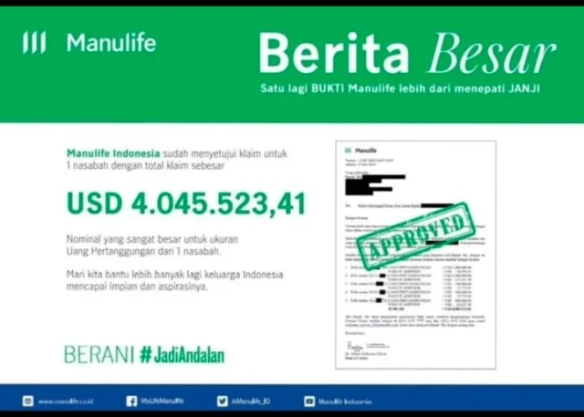 Informasi pembayaran manfaat Manulife